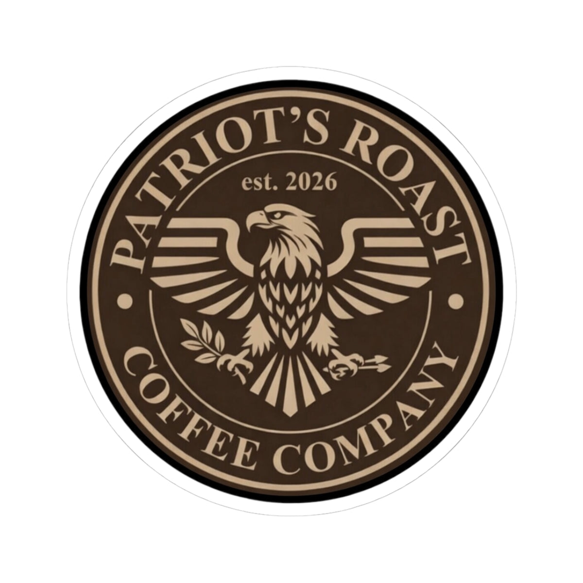 Patriot’s Roast Coffee Company Logo Sticker